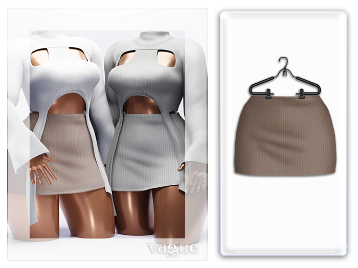 Vague. Maia Skirt Nude