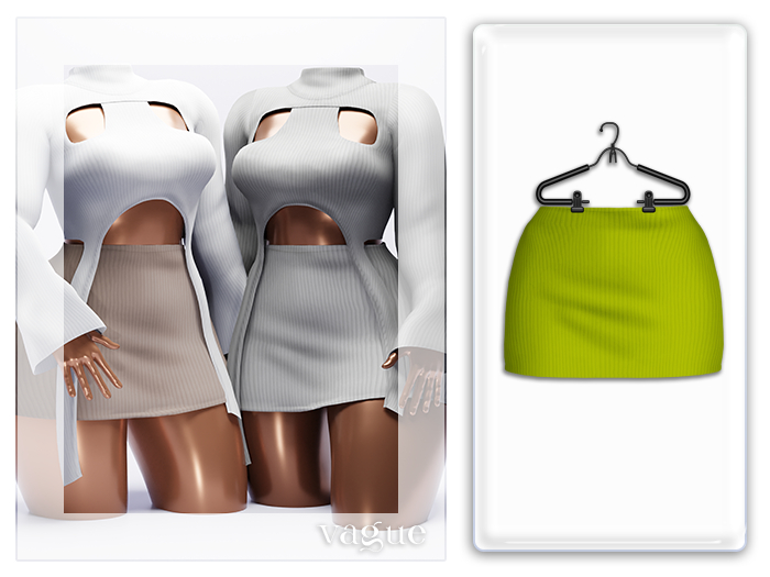 Vague. Maia Skirt Neon