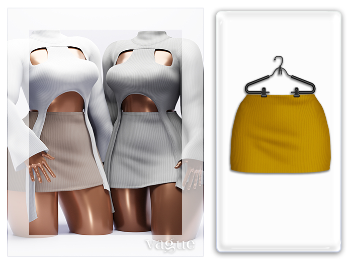 Vague. Maia Skirt Mustard