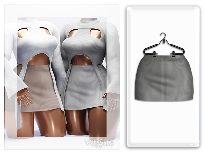 Vague. Maia Skirt Gray 
