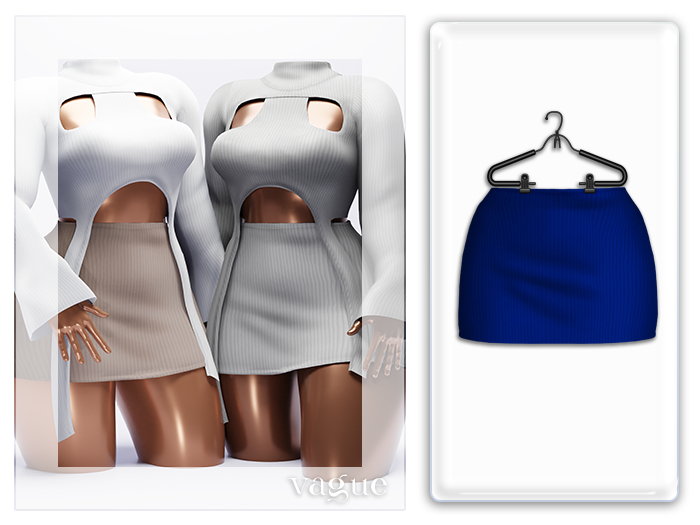 Vague. Maia Skirt Blue