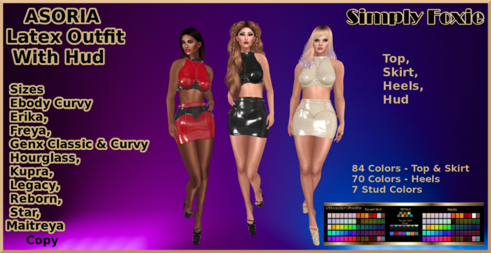 ASORIA Latex Outfit With Hud (Boxed)