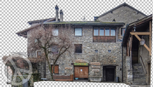 886 - Facade - Frontage - French Grosery Store  - Old Natural Stone House - Home - Land Decoration