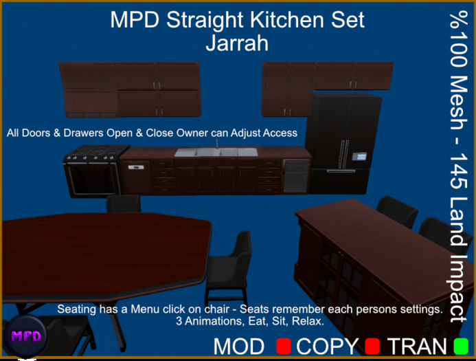 MPD Straight Kitchen Standalone - Jarrah