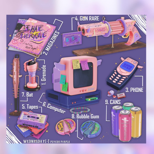 Wednesday[+] Psycho Purple - Complete Set + Rares