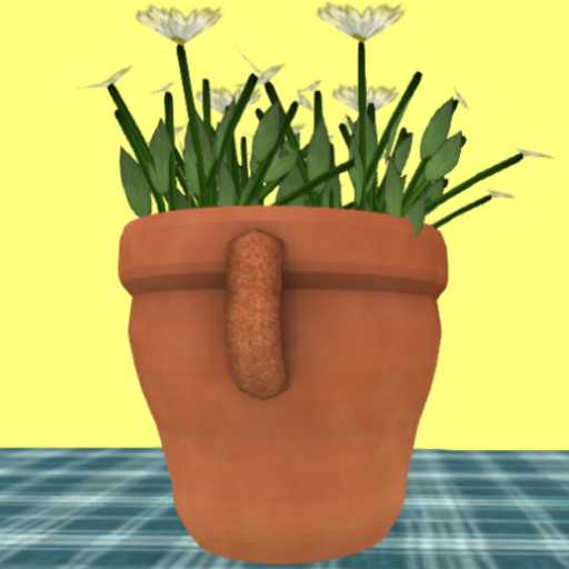 Pot of yellow flowers
