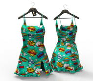 Teal Popart Lilo Dress Maitreya Slink Legacy