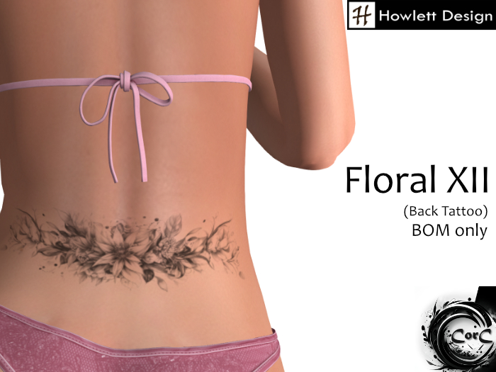 [HDesign] Floral XII (Back Tattoo)