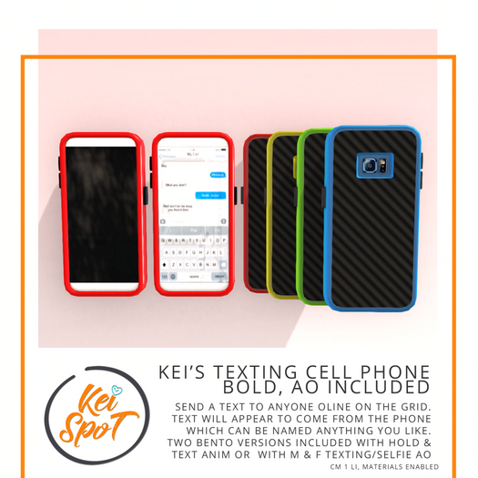 Kei's Texting Cell Phone, Bold AO