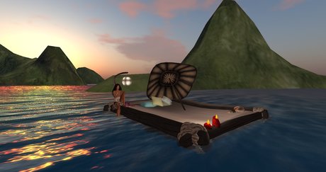 Second Life Marketplace - 60% OFF! Luna Tiki Raft - multisit raft ...