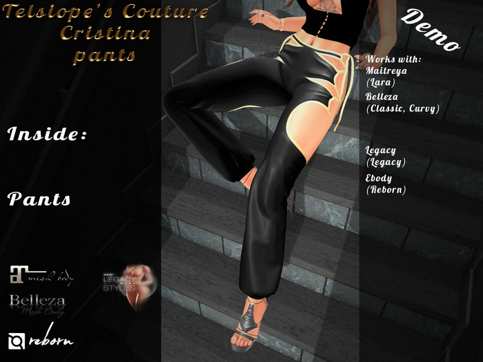 Telsiope's Couture Cristina pants demo
