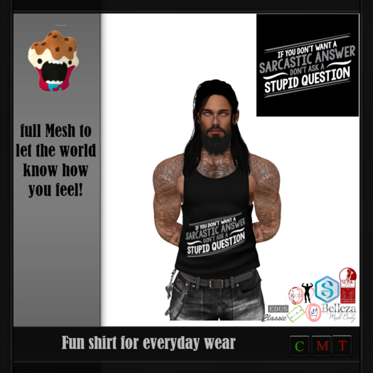 Mens sarcastic answer tank