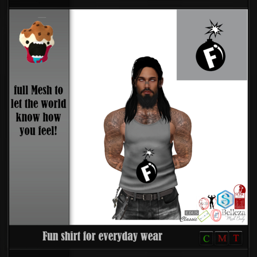 Mens F Bomb tank