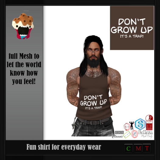 Mens Dont Grow Up Tank