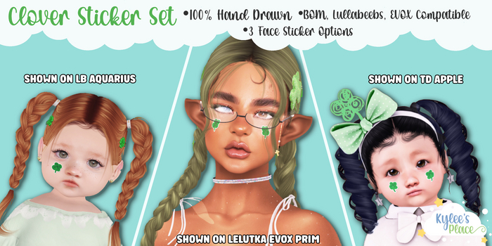 Kylee's Place-Clover Sticker Set-Unpacker- [Wear Me]