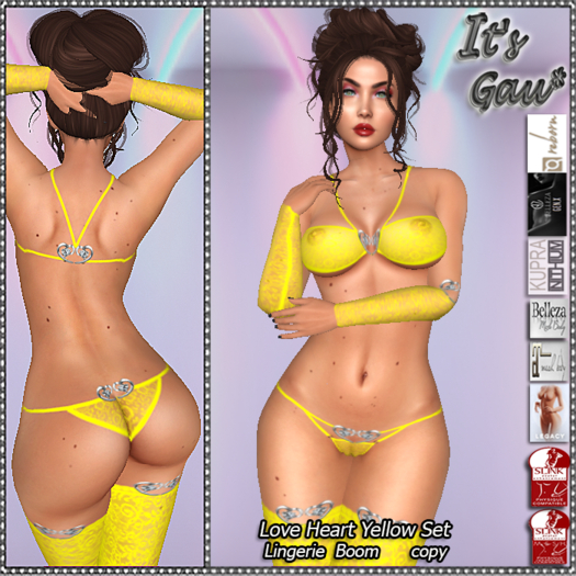 *It's Gau* Love Heart Yellow Set