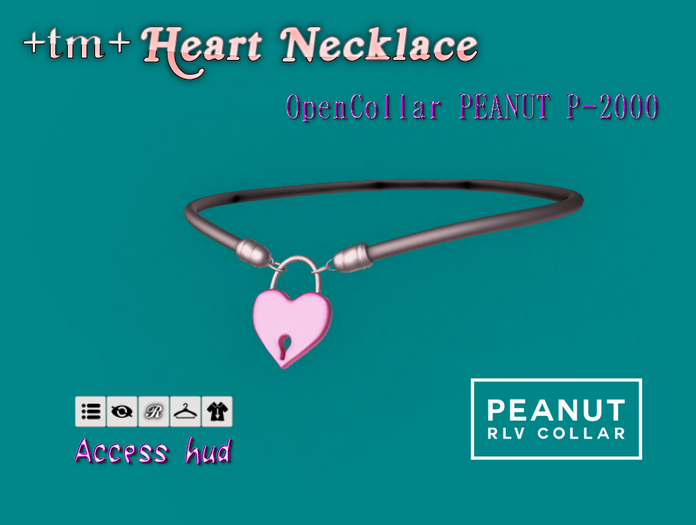 +tm+ Heart Necklace (Peanut RLV Collar)