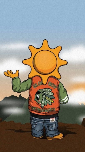 "glo mountain" wall art