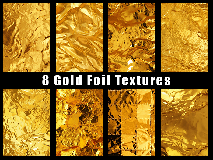 Gold Foil - 8 textures - FULL PERM PACK