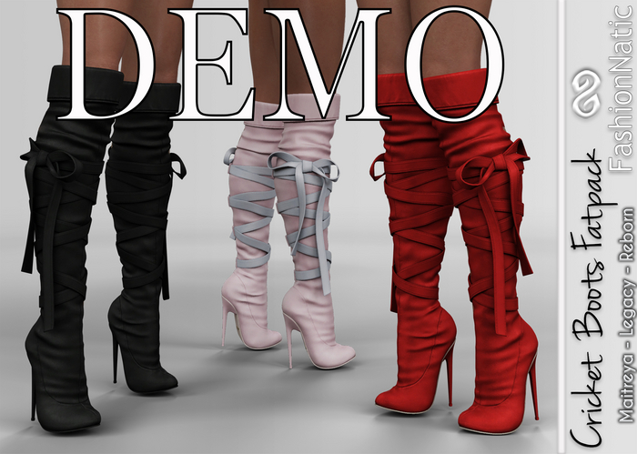 Demo Cricket Boots - Shoes Fatpack - Maitreya Lara, Lara Petite, Legacy, Reborn - FashionNatic