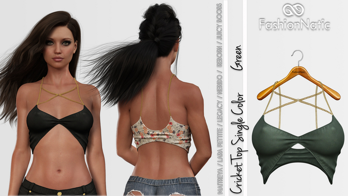 Cricket Top Green - Maitreya, Petite, Legacy, Nerido, Reborn, Juicy - FashionNatic