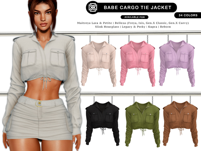 Addams - Babe - Cargo Skirt with Belt #DEMO