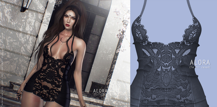 {le fil cassé} Alora Mini Dress Graphite
