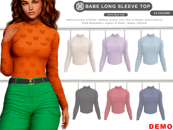 Addams - Babe - Long Sleeve Top #DEMO