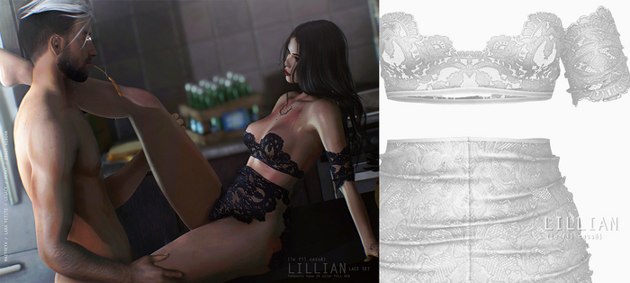 {le fil cassé} Lillian Lace Set White