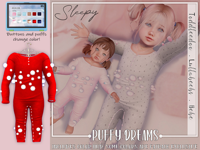 Sleepy. Puffy Dreams Red