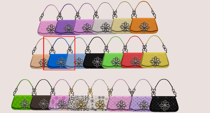 #UNIVERSA - Carrie Flower Handbag - Royal