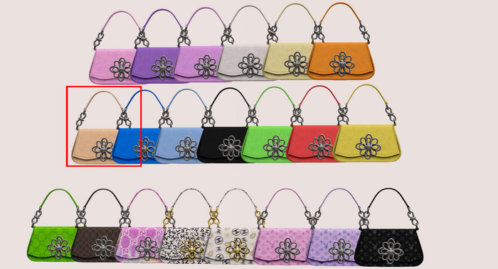 #UNIVERSA - Carrie Flower Handbag  - Tan