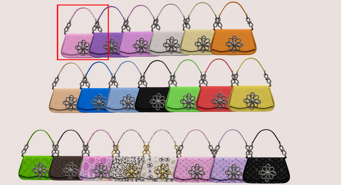 #UNIVERSA - Carrie Flower Handbag  - Pinky