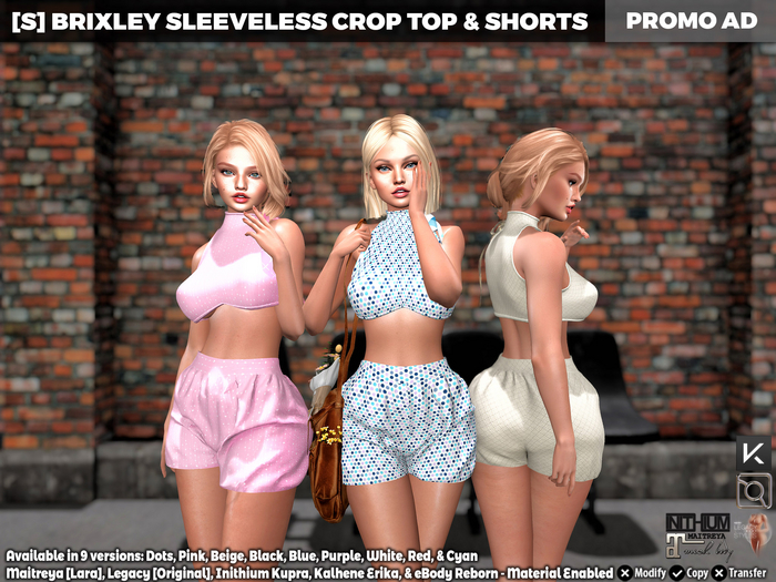[S] Brixley Sleeveless Crop Top & Shorts Demo