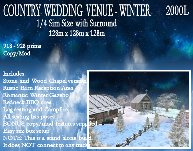 Country Wedding Venue - winter