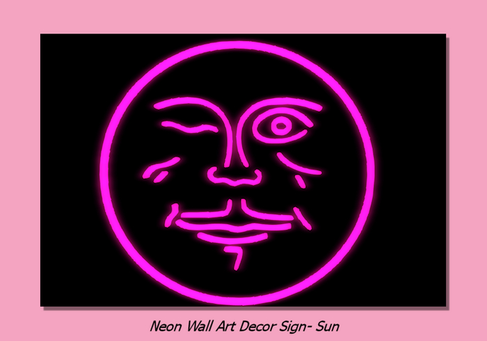 Neon Wall Art Decor Sign- Sun