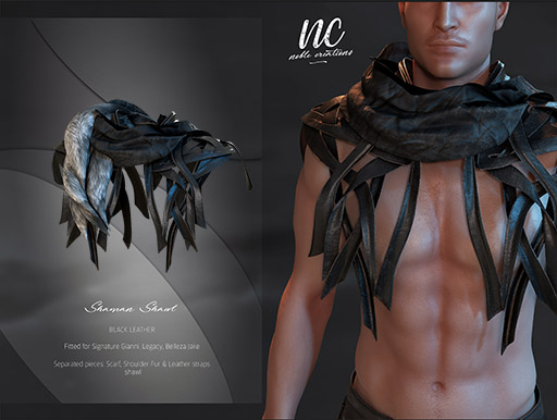[NC] - Shaman Shawl (Black&Grey) 