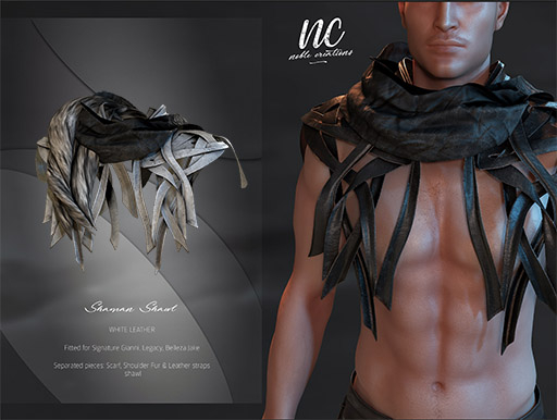 [NC] - Shaman Shawl (White&Leopard) 