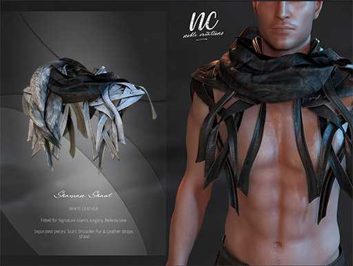 [NC] - Shaman Shawl (White&Grey)