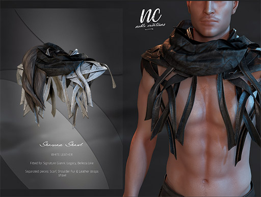 [NC] - Shaman Shawl (White&Brown) 
