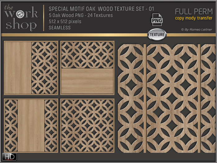 SPECIAL MOTIF OAK WOOD TEXTURE SET - 01