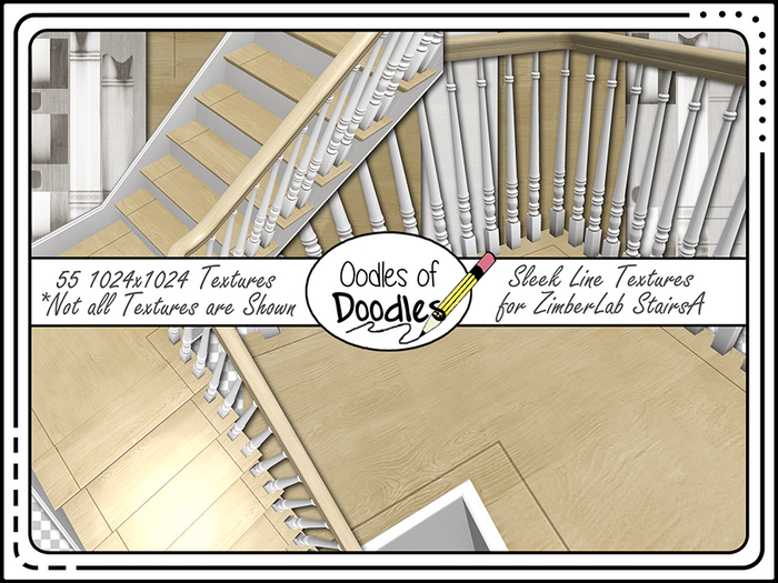 Oodles of Doodles -Sleek Line Textures for ZimberLab StairsA