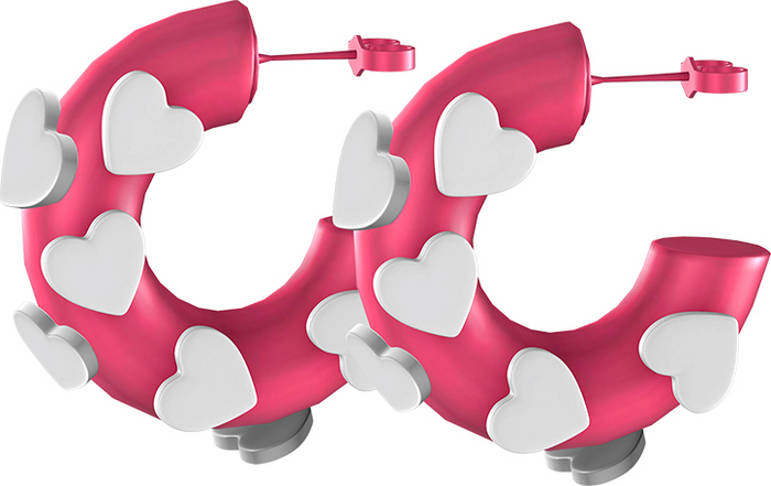 LaGyo_Full Love Earrings - Pink/White