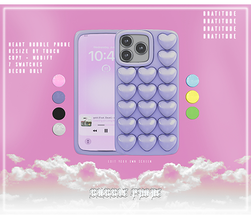 BRATITUDE - HEART BUBBLE PHONE FATPACK UNPACK