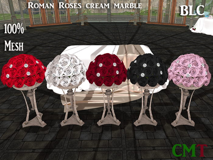 BLC Roman Roses cream marble