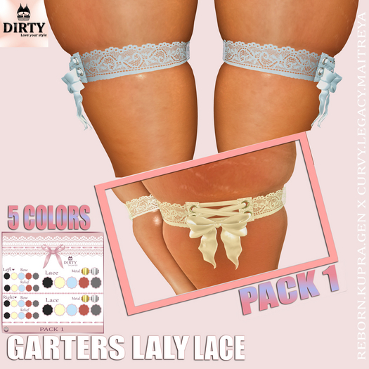 DIRTY - GARTERS LALY LACE PACK 1