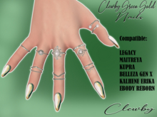 Clewby Green Gold Nails 