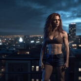 Fitness Model 3 - Framed High Quality Artwork