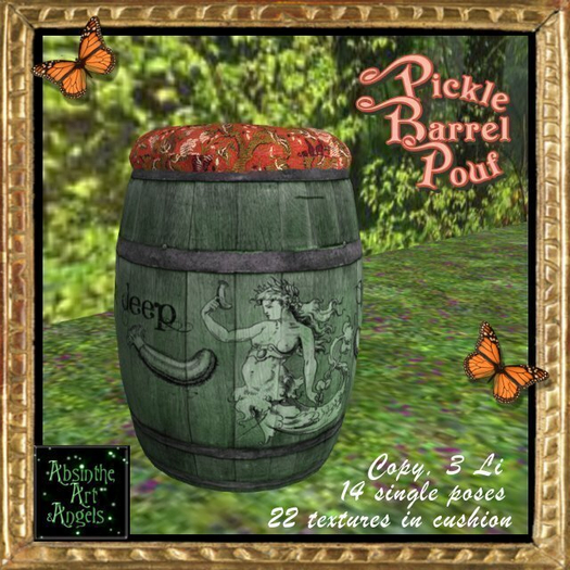 Pickle Barrel Pouf