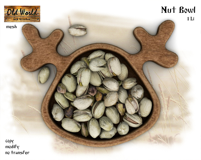 Wooden Nut Bowl - Pistachio - Old World 